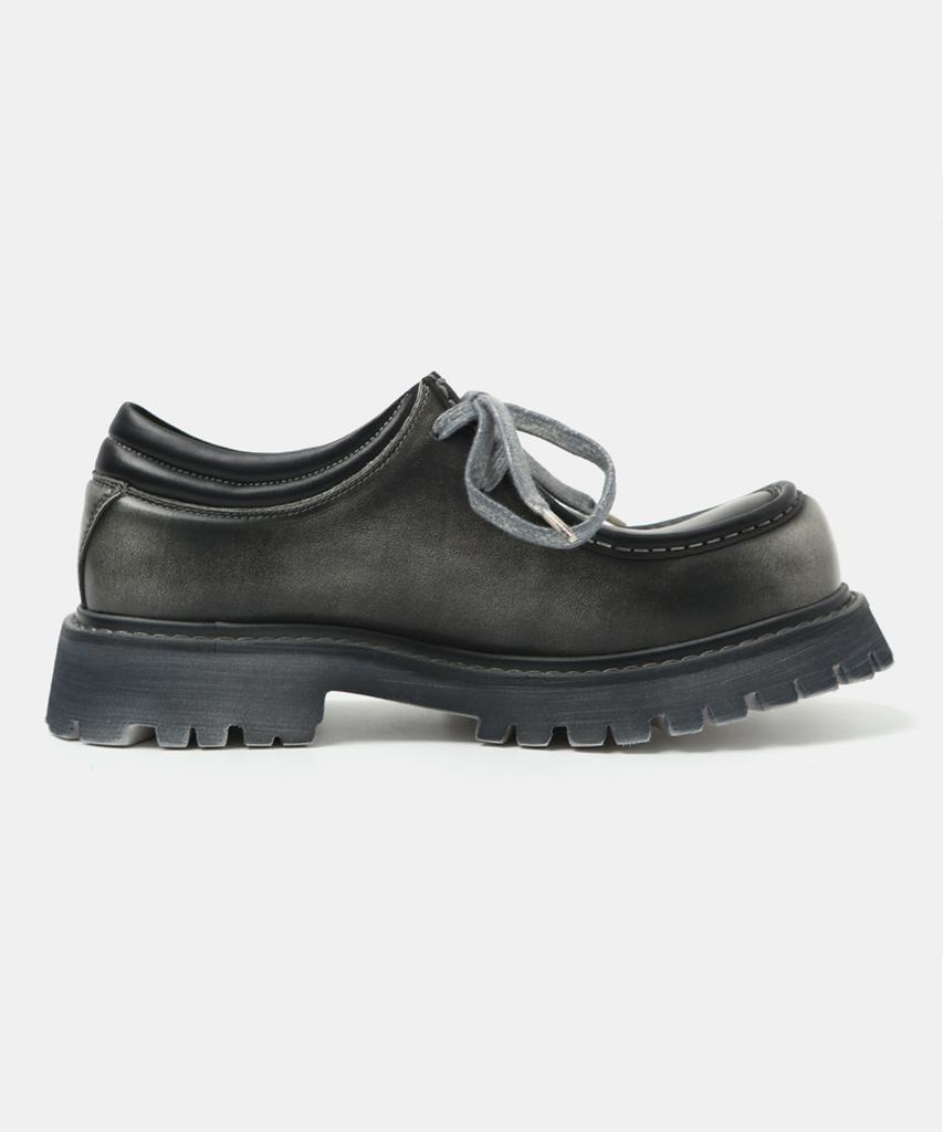Wetheroad Wtrd1146 Shine Sanding Vintage Wallabee Derby Shoes Grey