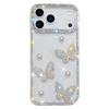 For iPhone 17 Pro Max Case Rhinestone Edge Pearl Butterfly Decor TPU+PC IMD Phone Cover