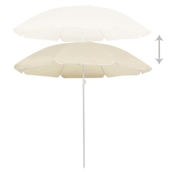 Outdoor Parasol - vidaXL - Sand - 200 Cm - Tilt - UV Resistant