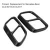Car Quad Exhaust Tip Trim Stainless Steel Replacement for MercedesBenz CLS W218 20122017(Glossy Black )