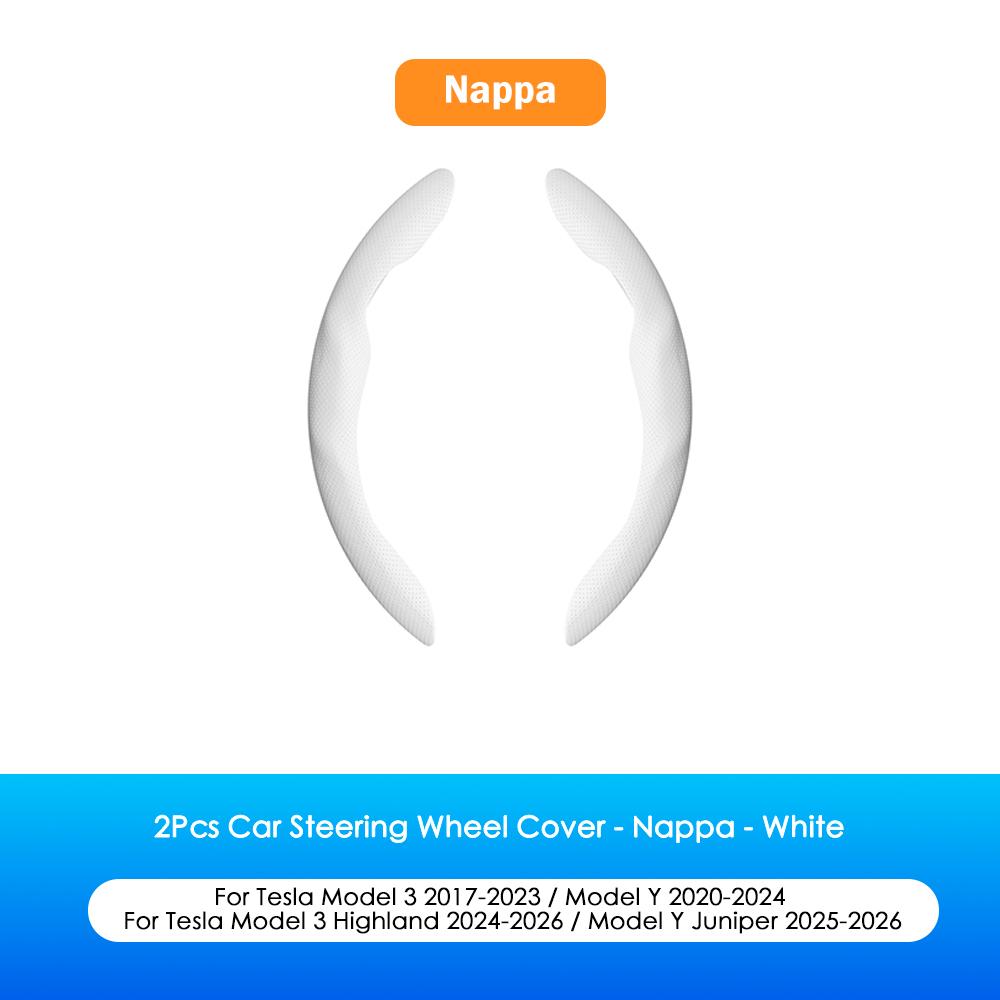 Heenvn Car Steering Wheel Cover For Tesla Model Y Juniper Model 3 Highland 2025 2026 Non-Slip Interior Protector Accessories