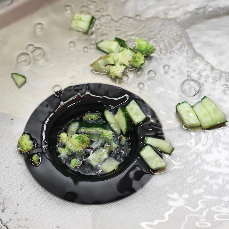 Stainless Steel Kitchen Sink Strainer Filter Black Basin Drain Hole Stopper Shower Floor Drain Strainer Bathroom Accessories