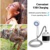 ABS Camping Electric Shower Head USB Rechargeable Handheld Shower Pump  Beach