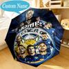Custom Name Umbrella Leicester FC Crest Umbrella 8-Frame for Travel, Camping, Casual Lightweight Portable, Essential for Family Gifts