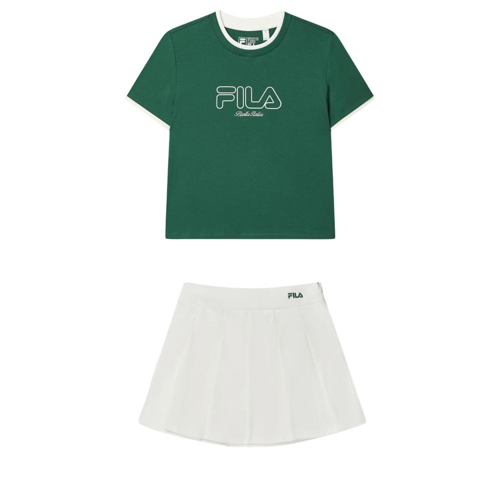 New FILA Two Piece Skirt Sets Women's F11W539107F+A51W523301F