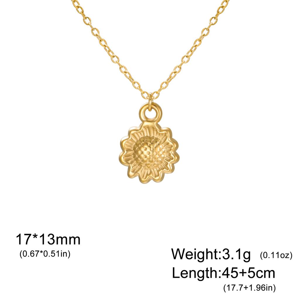 Daisy Sunflower Pendant Necklace Floral Jewelry Gift For Women And Girls
