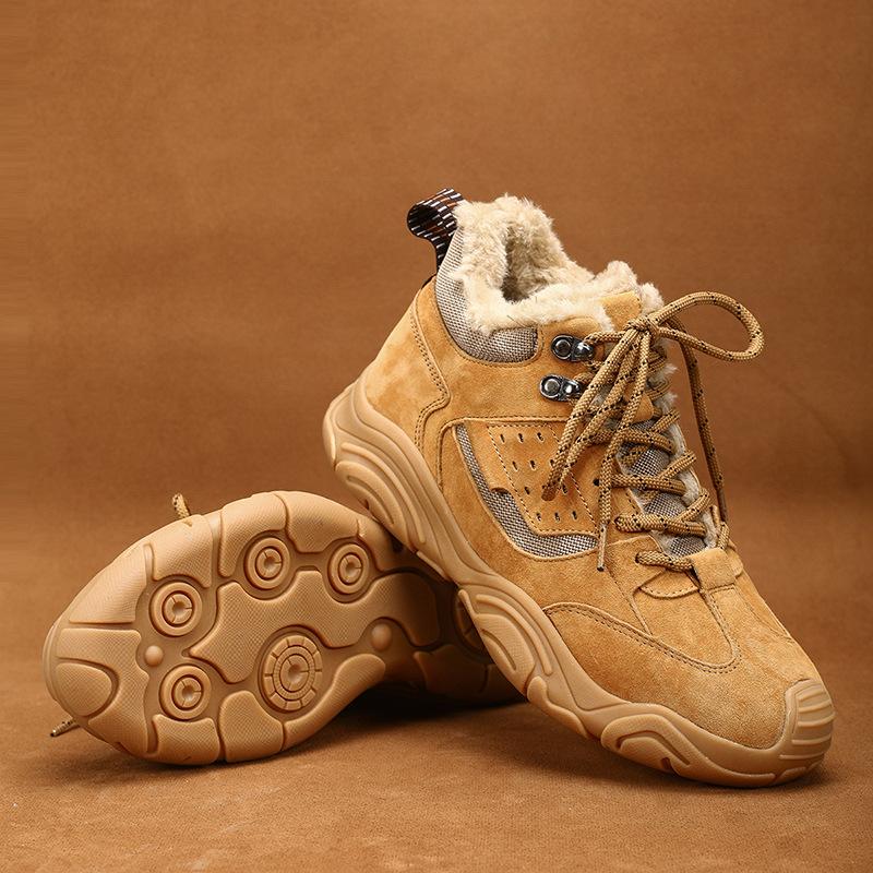 

2024 winter new foreign trade hot-selling warm velvet men s shoes casual high-top outdoor sports mountaineering Martin boots 46