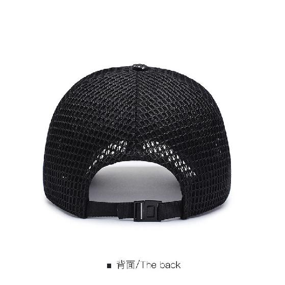 Men's thin, breathable, large mesh baseball cap, women's sun-protective, sun-shading, sports, and fishing cap