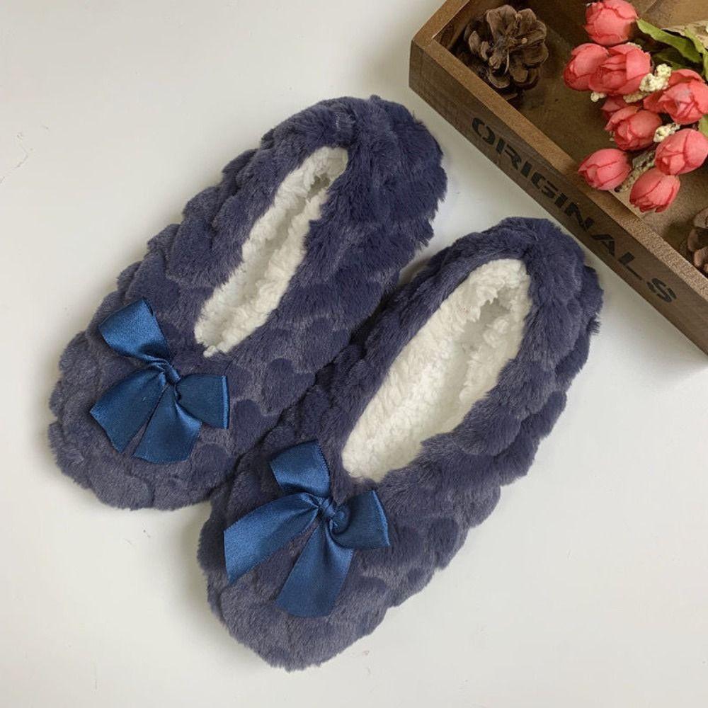 Thermische Plüschsocken mit Anti-Rutsch-Bogen, Schlafsocken, Einfache Winter-Bodensocken für Damen