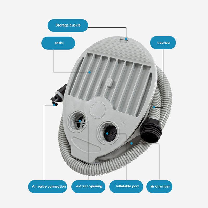 5L Portable Inflatable Air Pump High Volume Foot Air Pump Portable Air Inflator for Inflatable Boats Beds Swimming Rings