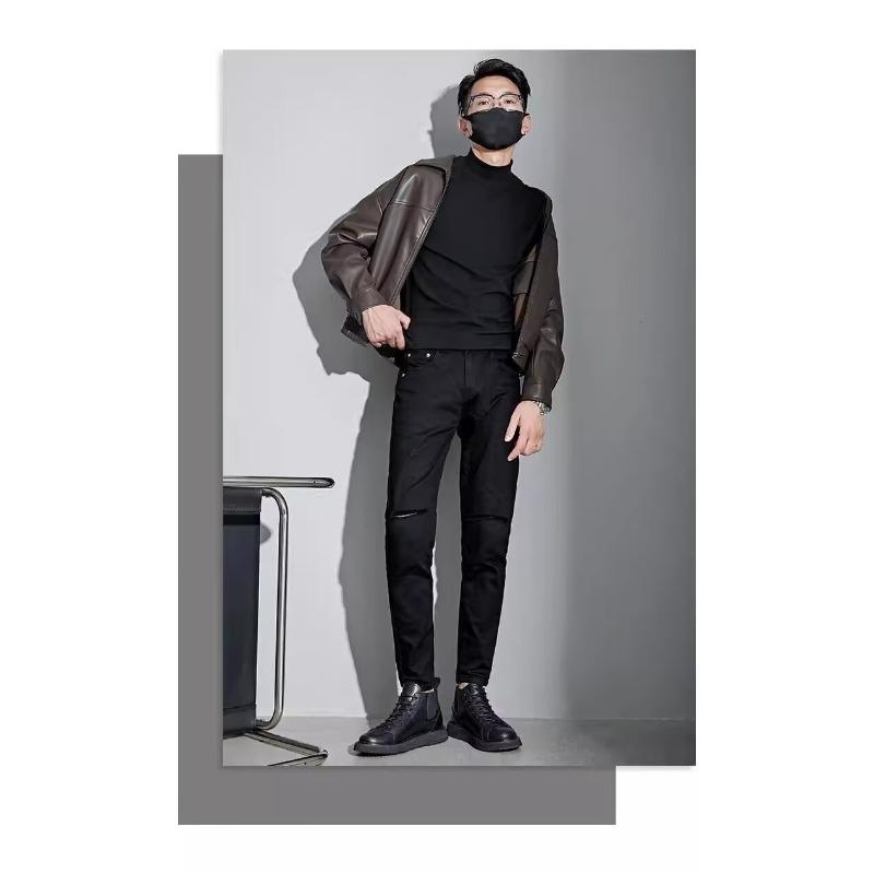 Men S Casual Loose Pu Leather Jacket Turn Down Collar