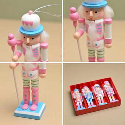 Nutcracker Soldier Pendant Candy Color Xmas Tree Hanging Ornament Christmas Tree Hanging Decoration Party Home Decor