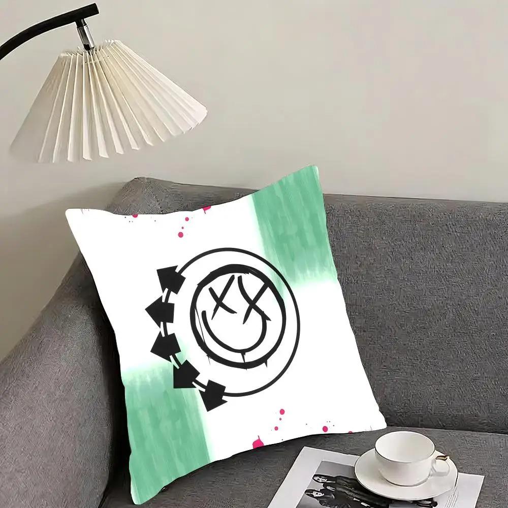 1 Blink 182 Rock Band Throw Pillow Cover Double Sided 2D Print Soft Linen Pillow Cover Bedroom Living Room Couch Decor Punk Gift