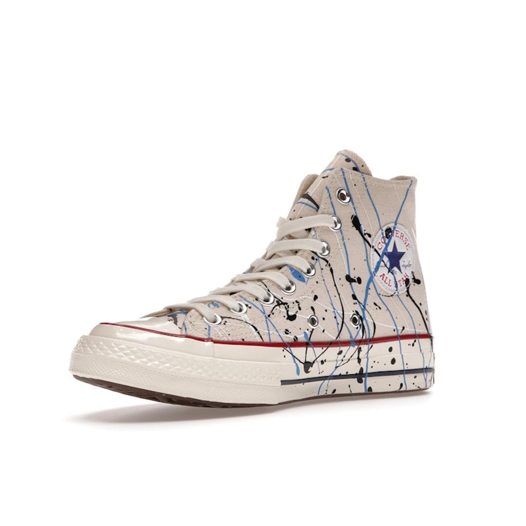 Converse Chuck 70 High Paint Splatter - Egret Unisex Sneakers Cream Digital-Blue 170802C