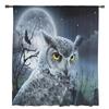 Moon Owl Bat Night Spooky Forest Chiffon Sheer Curtains for Living Room Bedroom Home Decor Window Voile Tulle Curtain Drapes