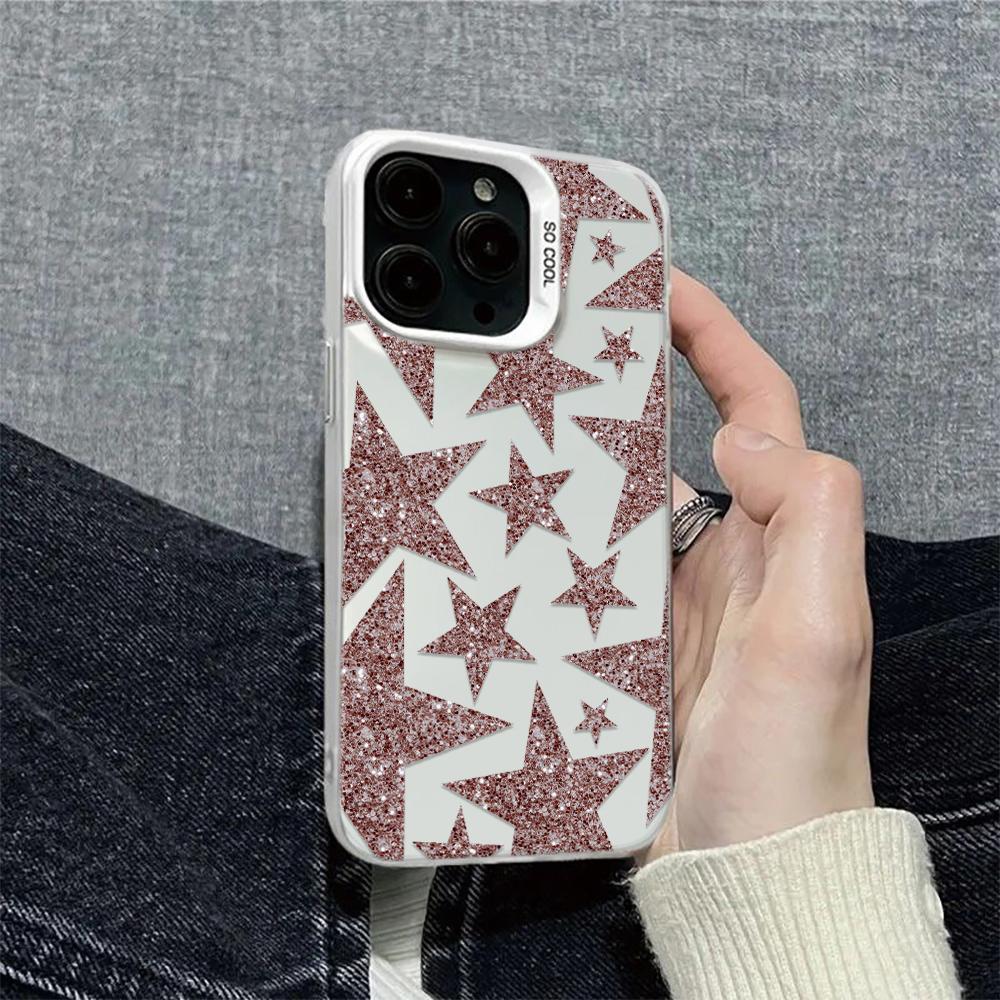 Frosted Pentagram Phone Case For IPhone 16 14 15 Plus 11 12 13 17 Pro Max Case 17 Air 16E Hard Shockproof Silicone Phone Cover