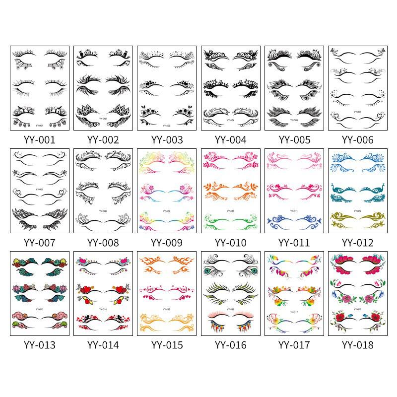 New Trendy Disposable Eyelash & Eyeshadow Tattoo Stickers
