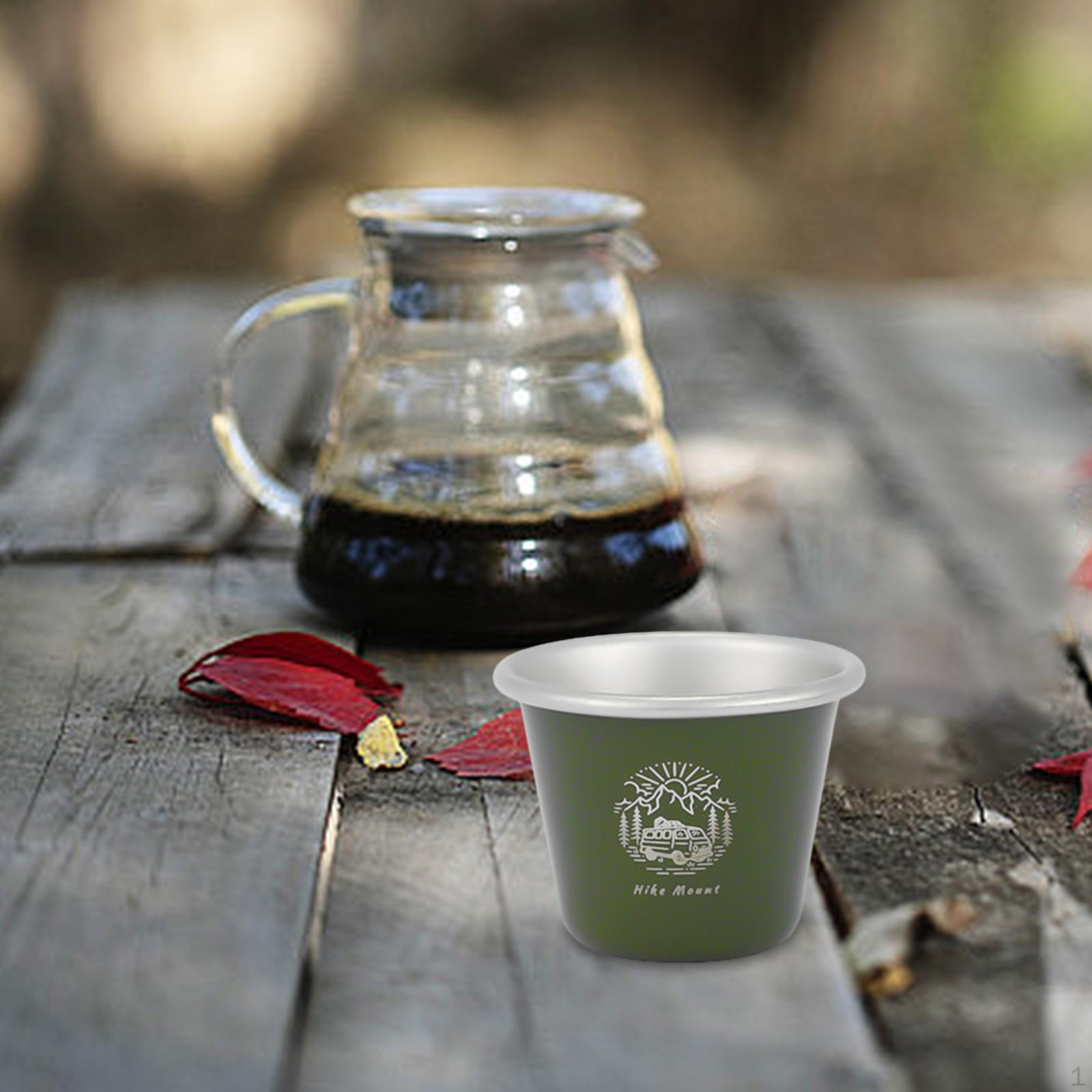 

Кемпинговая кружка для кофе, дорожная кружка из нержавеющей стали 304, для пива, штабелируемая посуда для питья, воды, чая Green