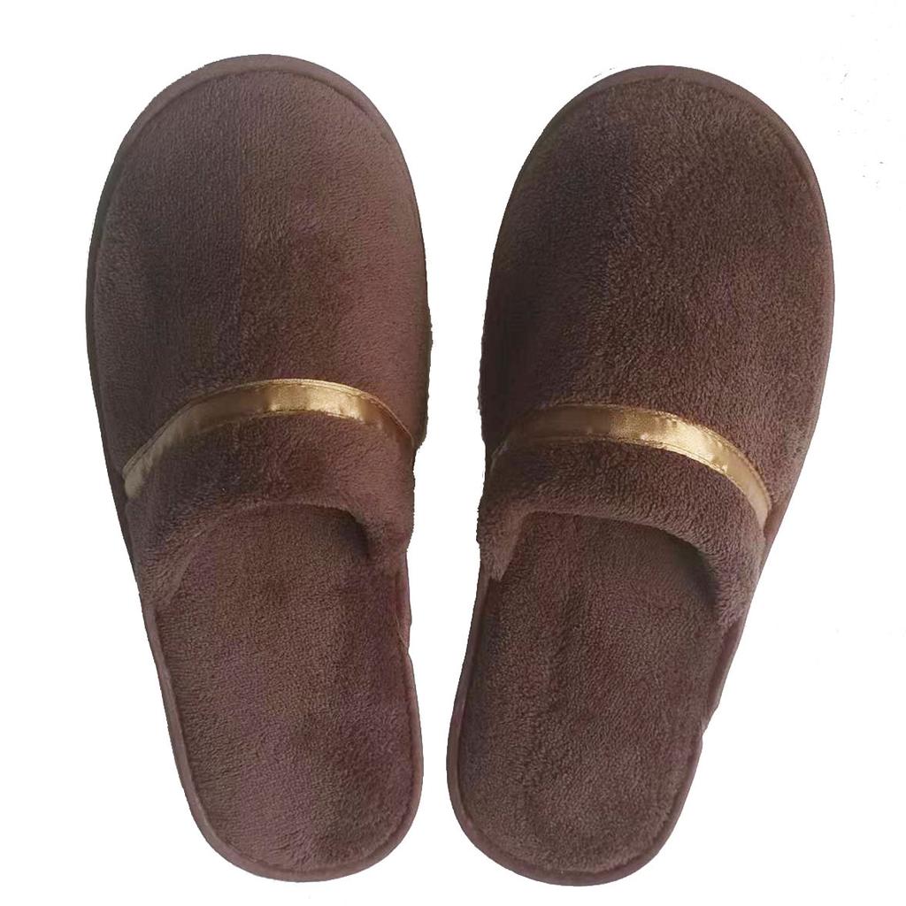 1 paio di pantofole invernali usa e getta da uomo e da donna, pantofole da casa per hotel, sandali da viaggio portatili antiscivolo, infradito morbide e calde in pile corallo