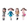 4Pcs Cartoon Girls Figurines Miniature Fairy Garden Ornaments Micro Landscape Crafts Ornament Home Desktop Decoration