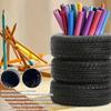 1 creative tire pen holder, personalized stationery storage container, desktop manager