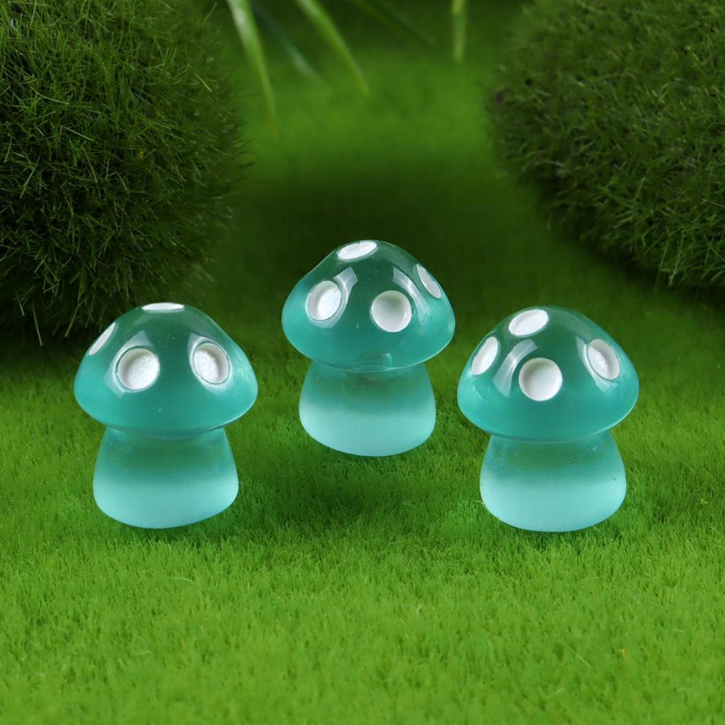 Mini Transparent Mushroom Ornaments for Moss Gardens and Balcony Potted Plants