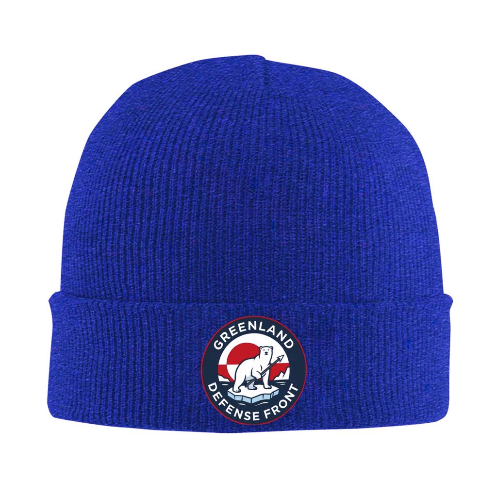 Greenland Defense Front Knitting Hat Beanie Hats Kpop Elastic Men Women Unisex Bonnet Hats Autumn Winter Y2K Cool Caps Gift