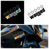 Badass Wanted Reflective Car Decals - Laser Vinyl Stickers for Bumper Windows, Waterproof Scratch Resistant Motorcycle Decor