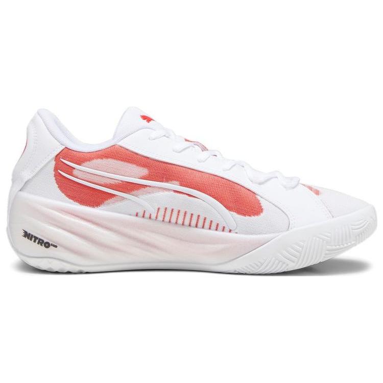 PUMA All Pro Nitro Low top Basketball Shoes Unisex White Pink 379081-04