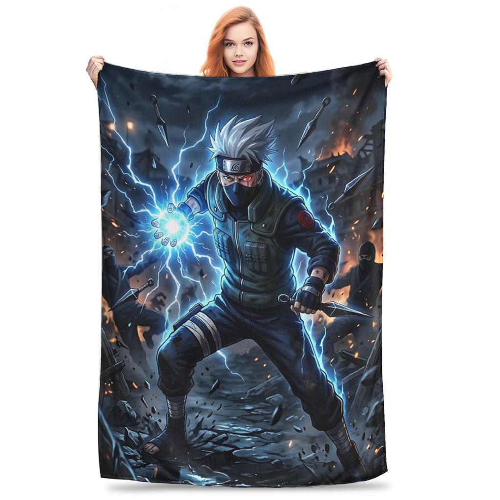 1PC Home Kakashi Hatake Blanket Throw Blanket Novelty Warm Blanket All Season Gift