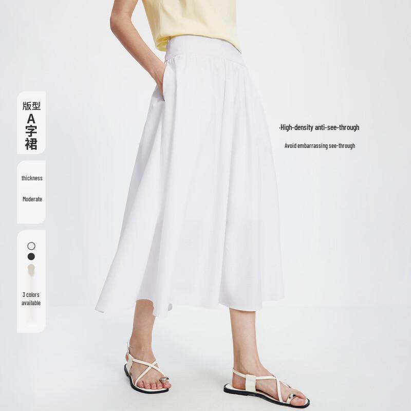 Navigare Women's Pleated A-Line Long Skirt