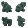 Elephant Statue Natural Crystal Healing Rose Quartz Black Stone Jade Craft Home Decoration Christmas Gift Animal Statue Stone