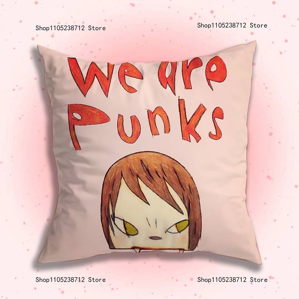 Creative Y-Yoshitomos N-Nara-S Anime Celebrity Merchandise All-Match Printed Pillow Case Sofa Office Room Decoration Protector