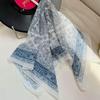Women's Ethnic Style Leopard Print Scarf - Cotton Linen Silk Blend, Cashew Print, Autumn Accessory