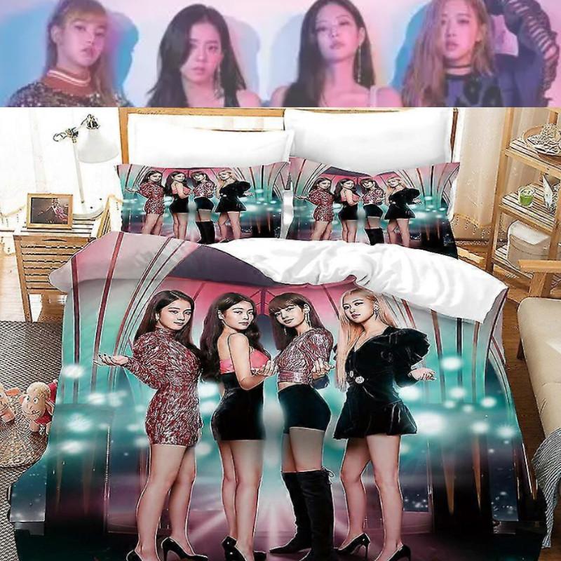 Blackpink Girl Group Members 3d Printed Bedding Set Duvet Pillowcase Cover
