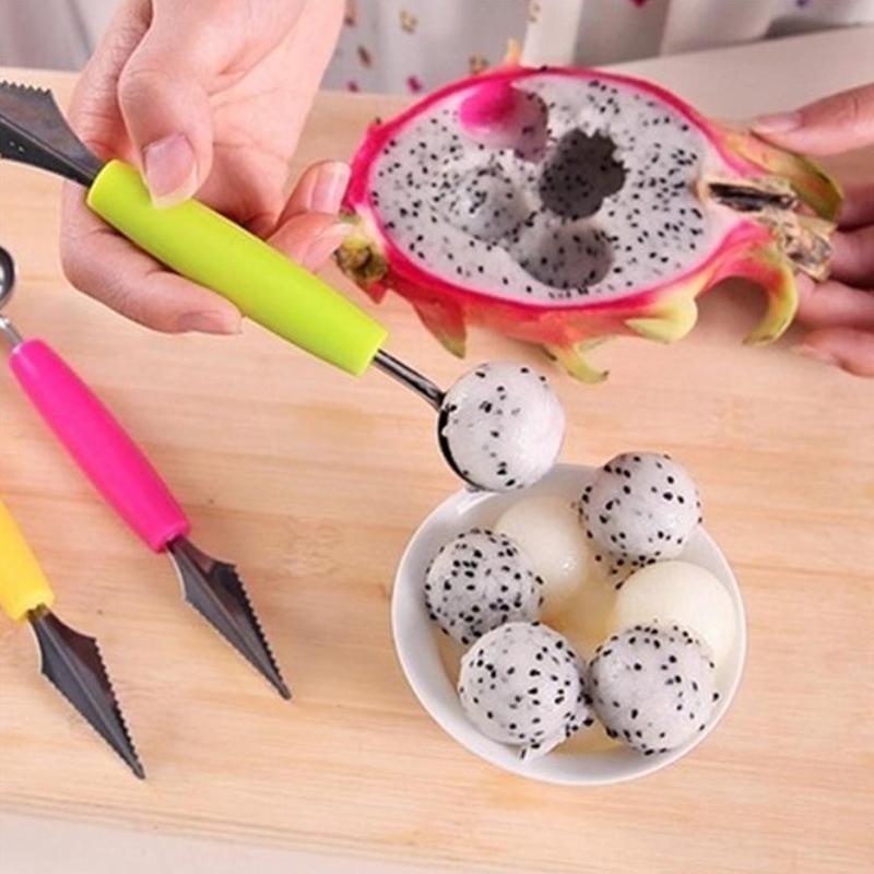 Watermelon Melon Fruit Baller Carving Ice Cream Melon Scoop Carver Craft Ball