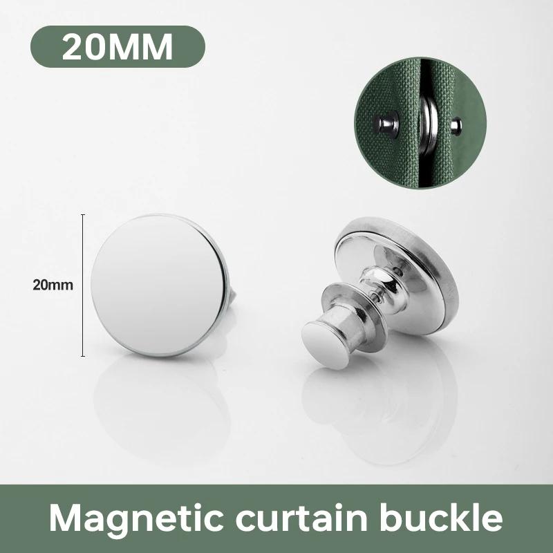 New Curtain Magnetic Button Nail Free Detachable Window Curtain Close Magnet Buckle Adjustment Curtain Clip Room Accessories