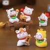 Cartoon Maneki Neko Ornamenty Zvířecí figurka Kočka Prase Model Lucky Wealth Stolní dekorace do auta