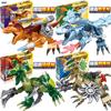 Heavy Mech Dinosaur Adventure Team, T-Rex and Tyrannosaurus Rex Full Set Minifigure Animals, Boys Building Blocks Assembly Toy