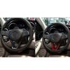 Red ABS Carbon Fiber Pattern Steering Wheel Cover Trim Fits Mercedes Benz W204