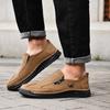 Summer Plus Herrenschuhe Neue Freizeitschuhe aus Leder Herren Slipper Low Top Handgefertigt Genähte Board-Schuhe