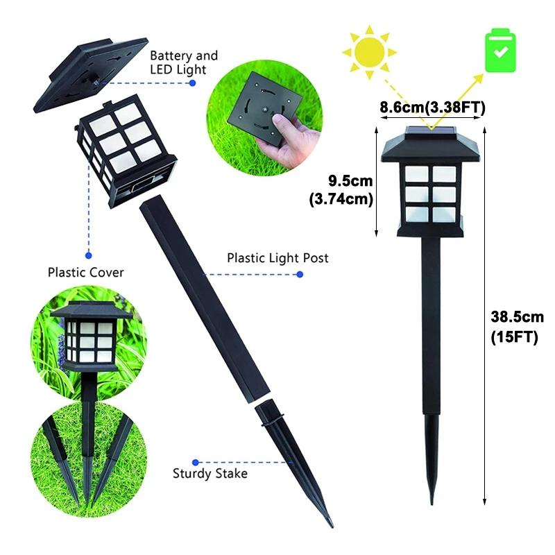 2/4/6Pcs Solar LED Pathway Lights Outdoor Waterproof Walkway Garden Decor Street Lamp for Landscape Yard Patio Driveway
