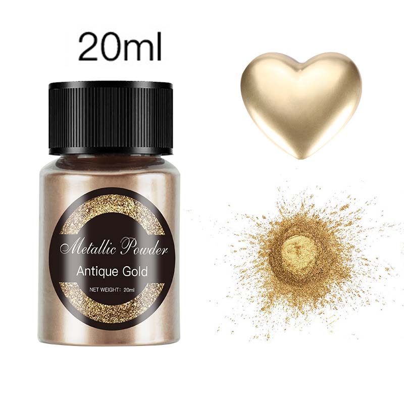 20ml Metallic Powder UV Resin Pigment DIY Crystal Epoxy Resin Mold Dye Gold Pearlescent Colorant For Jewelry Crafts Making