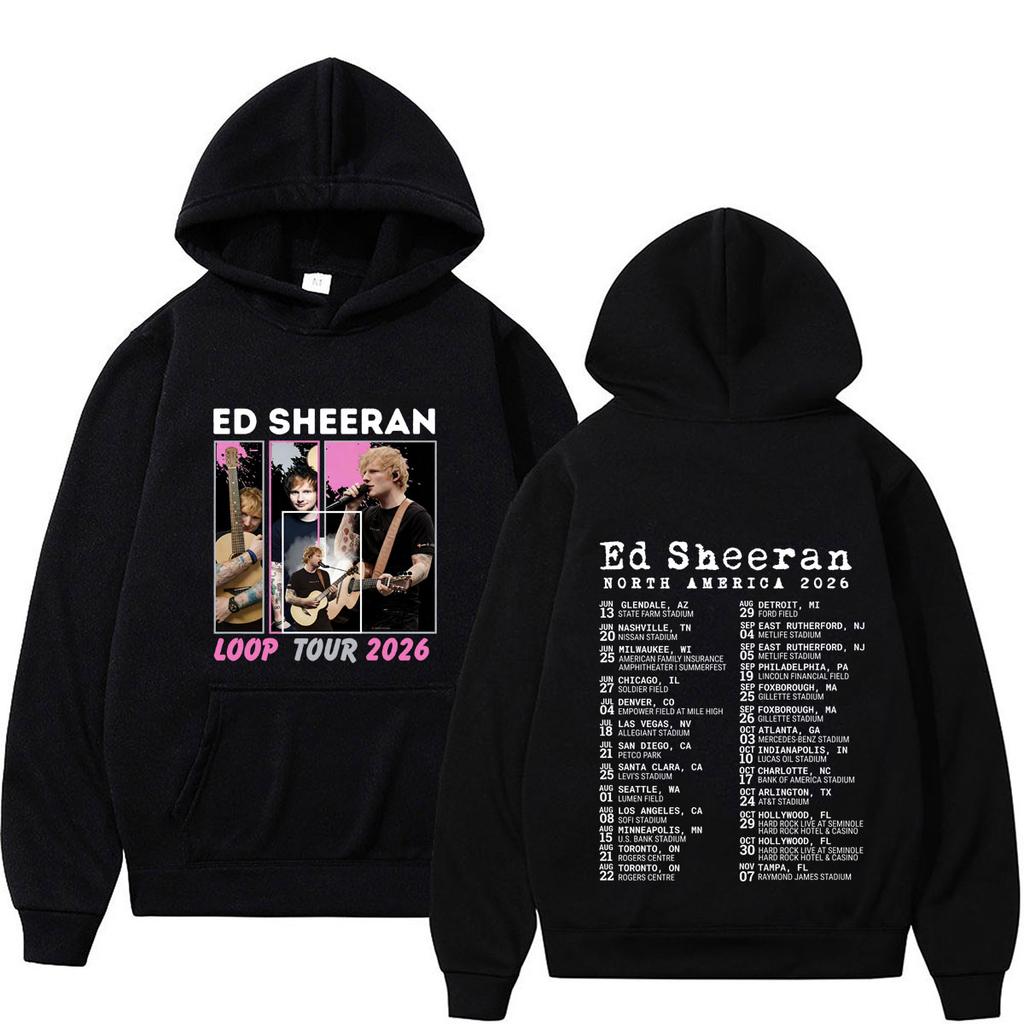 Ed Sheeran Loop Tour Mikina Pánská Dámská Harajuku Mikiny Dlouhý Rukáv Volná Ležérní Módní Streetwear