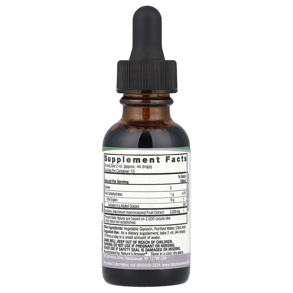 Nature'S Answer, Cranberry, Non-Alcoholic, 10,000 Mg, 1 Fl Oz (30 Ml)