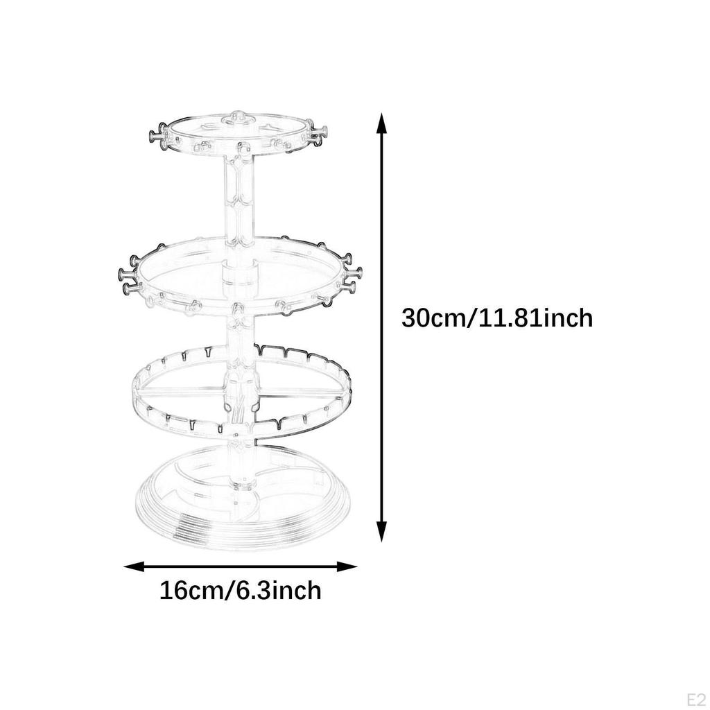 Jewelry Display Stand for Earrings And Necklaces Rotating Organizer Countertop