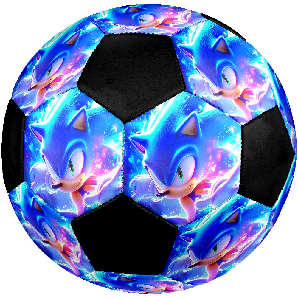 Sonic the Hedgehog Soccer Ball Colorful All Ages Machine Stitched PVC Competition Ready Durable High-Bounce.SIZE5