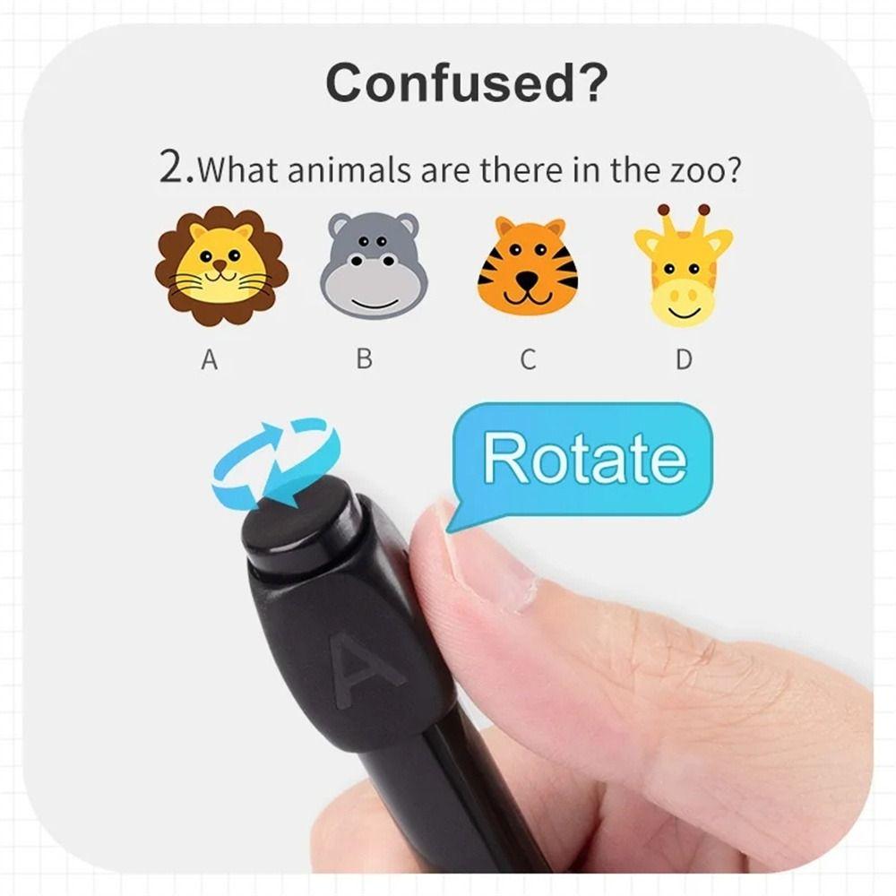 Kill Time Toys Answer Pen ABCD Select Rotary Neutral Pen Creative Rotatable Gel Pen  Stationery