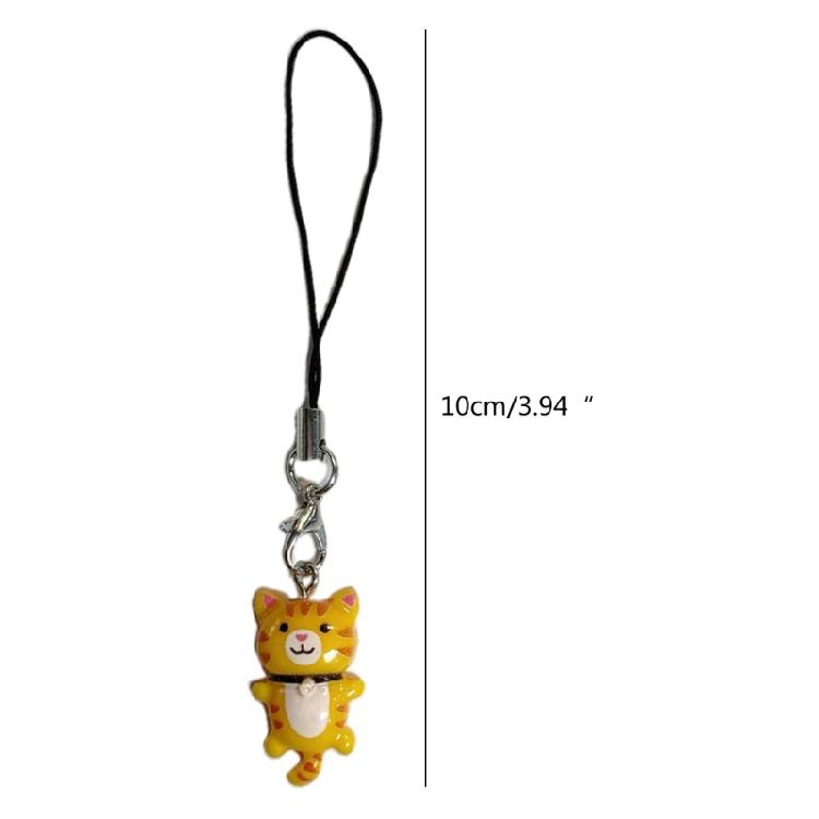 Y2k Phone Charm Cute Cat Pendant Keychain Phone Chain Strap Lanyard Jewelry Gift