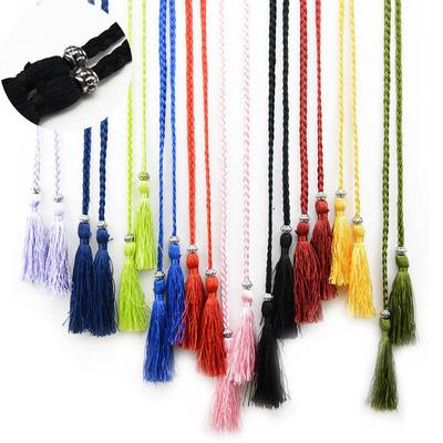 Tassel Belts Waist Rope Belt Thin Women Ladies Braided Belt Fashion Self-Tie